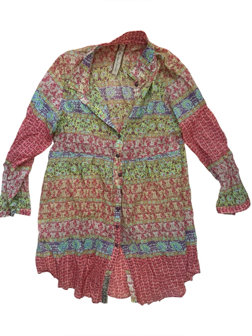 Aratta patchwork tunic top sample piece/no size (size small) NWT